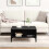 Berkfield Coffee Table Black Oak 60 x 60 x 30 cm 4