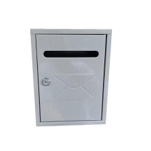 Wall Mounted Locking Mailbox for Home and Office, Outdoor Waterproof Iron Box with Secure Key