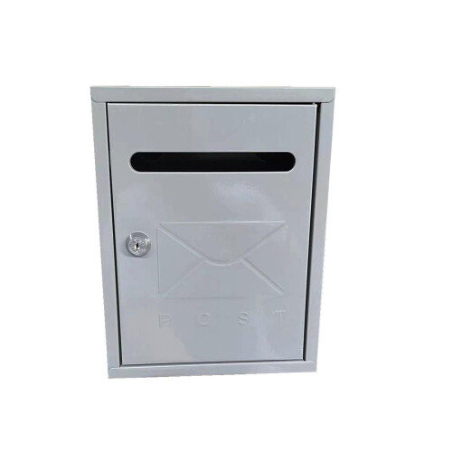 Wall Mounted Locking Mailbox for Home and Office, Outdoor Waterproof Iron Box with Secure Key