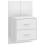 Berkfield Wall-mounted Bedside Cabinet High Gloss White 2
