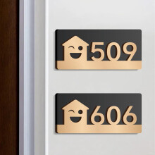 Modern Acrylic House Number Plaque –  Address Sign with Easy Adhesive Installation for Home and Office