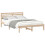 Berkfield Bed Frame with Headboard Brown 140 x 210 cm Solid Pine Wood 2