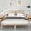 Berkfield Bed Frame with Headboard Brown 140 x 210 cm Solid Pine Wood 3