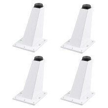 Adjustable Metal Furniture Legs 10cm White Set of 4, Heavy Duty Rustproof Design for Sofa Cabinet Desk