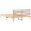 Berkfield Bed Frame with Headboard Brown 140 x 210 cm Solid Pine Wood 7