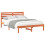 Berkfield Bed Frame with Headboard Wax Brown 120 x 190 cm Solid Pine Wood 2