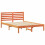 Berkfield Bed Frame with Headboard Wax Brown 120 x 190 cm Solid Pine Wood 4