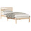 Berkfield Bed Frame with Headboard Brown 90 x 220 cm Solid Pine Wood 2