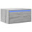 Berkfield Wall-mounted Bedside Cabinet with LED Lights Grey Sonoma 3