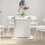 Berkfield Dining Table White 110 x 60 x 75 cm Engineered Wood 4