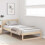 Berkfield Bed Frame with Headboard Natural 75 x 190 cm Solid Pine Wood 3