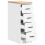 Berkfield Garage Storage Cabinet White 30x51x85 cm Solid Wood Pine 5