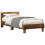Berkfield Bed Frame with LED Old Wood 75 x 190 cm Engineered Wood 1