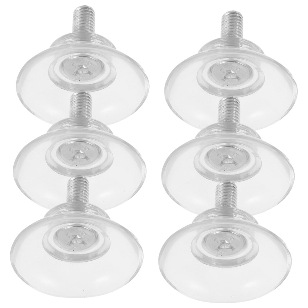 6Pcs Strong Hold Suction Cup Hooks Transparent Dual Mount For Bathroom Kitchen Wall And Glass 9045646607047