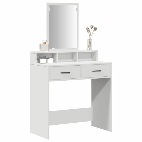 Berkfield Dressing Table White 79 x 41 x 140 cm Engineered Wood 2
