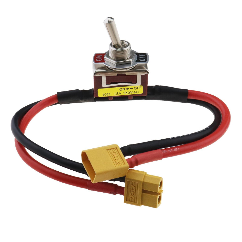 Xt60 Power Switch 15A Reliable Power Control For Rc Drone Car Esc With Secure Connector And 30Cm Cable 9351714814485