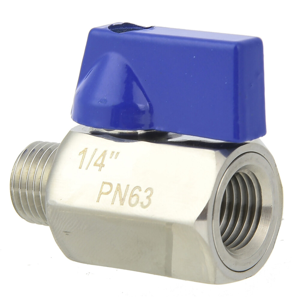 304 Steel BSPP Male Female Ball Valve 1/2