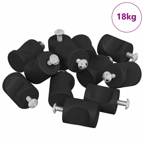 Berkfield Cabinet Knobs 968 pcs Black Iron 1
