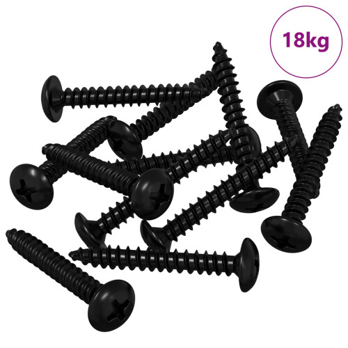 Berkfield Tapping Nail 8219 pcs Black Steel 2