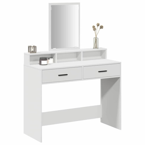 Berkfield Dressing Table White 100 x 41 x 140 cm Engineered Wood 2