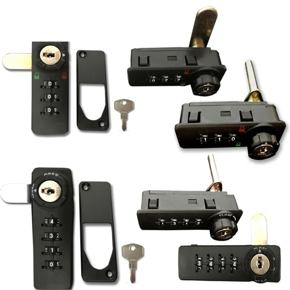 34 Digit Combination Cam Lock With Reset Key, Keyless Zinc Alloy Cabinet Lock For Locker Drawer Box 9045646607245