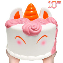 10 Inch Jumbo Unicorn Squishy Toy, Slow Rising Kawaii Cake Design, Soft Scented Stress Relief Gift