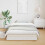 Berkfield Floor Bed Frame White 90 x 210 cm Solid Pine Wood 3