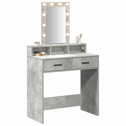 Berkfield Dressing Table Grey 79 x 41 x 140 cm Engineered Wood 2