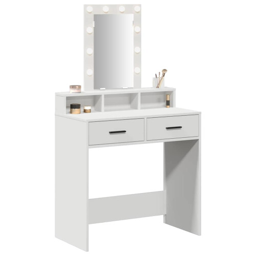 Berkfield Dressing Table White 79 x 41 x 140 cm Engineered Wood 2