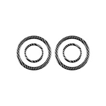 Adesivo de Fibra de Carbono para Acabamento de Anel de Alto-Falante de Porta Lateral de Carro para  Série 6 E63 E64 2004-2010 Acessórios Internos