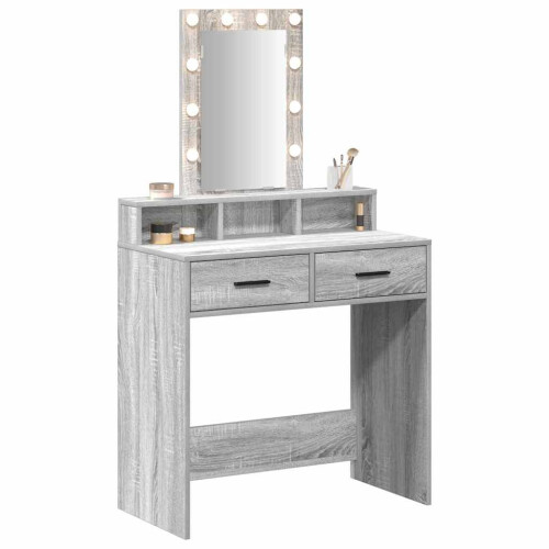 Berkfield Dressing Table Grey 79 x 41 x 140 cm Engineered Wood 2