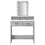 Berkfield Dressing Table Grey 79 x 41 x 140 cm Engineered Wood 5