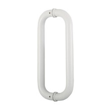 Double Sided Barn Door Handle Set, Durable Stainless Steel Push Pull Round Tube Design for Interior and Exterior Doors, 73cm White