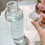 Borosilikatglas vattenflaska klar 500ml 4
