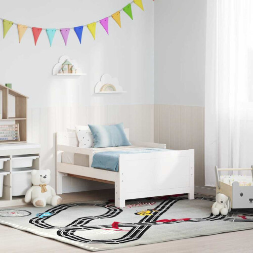 Berkfield Bed Frame with Headboard White 80 x 200 cm Engineered Wood 2