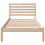 Berkfield Bed Frame with Headboard Brown 75 x 190 cm Solid Pine Wood 5