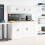 Berkfield Garage Wall Cabinets 2 pcs White Engineered Wood 4