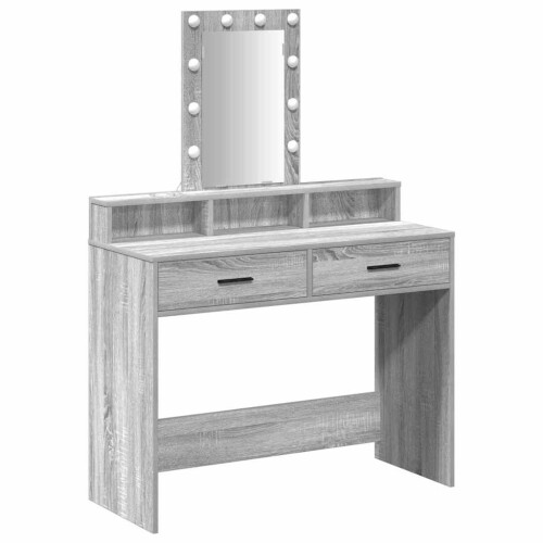 Berkfield Dressing Table Grey 100 x 41 x 140 cm Engineered Wood 1