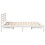 Berkfield Bed Frame with Headboard White 135 x 190 cm Solid Pine Wood 6