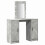 Berkfield Dressing Table Light Grey 102 x 33 x 135 cm Engineered Wood 2