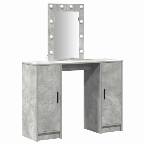 Berkfield Dressing Table Light Grey 102 x 33 x 135 cm Engineered Wood 1