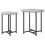 Berkfield Side Table Set 2 pcs Grey Sonoma and Black 2