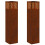 Berkfield Solar LED Pathway Light 2 pcs Bronze Weathering Steel 2