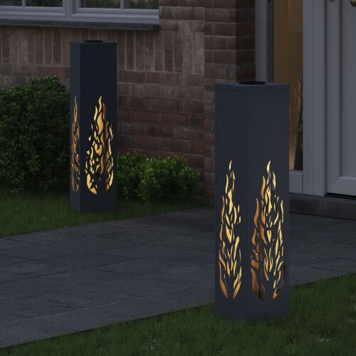Berkfield Solar LED Pathway Light 2 pcs Anthracite Cold Rolled Steel 2