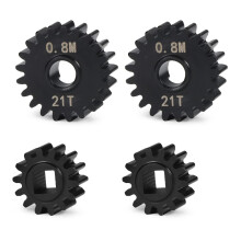 RC Crawler Portal Gears 0.8M Steel Overdrive Gear Set for SCX10 III Capra, Durable Speed Upgrade