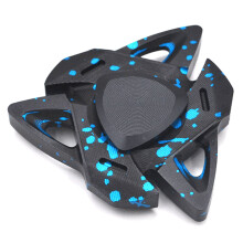 Metal Fidget Spinner for Adults and Kids, Blue Aluminum Alloy Triangle Toy with Silent R188 Bearing and 3–5 Min Spin Time