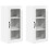 Berkfield Dishwasher Panel Lucca 2 pcs High Gloss White 40 x 31 x 80 cm 2