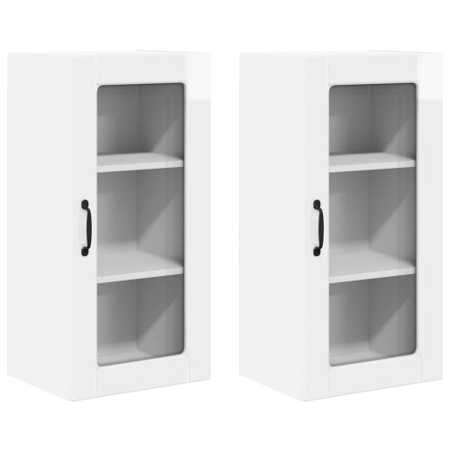 Berkfield Dishwasher Panel Lucca 2 pcs High Gloss White 40 x 31 x 80 cm 1