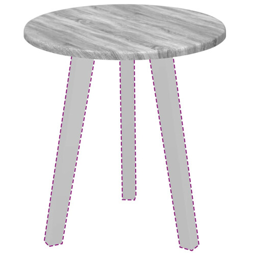 Berkfield Table Top Grey sonoma ò 40 x 1.5 cm Engineered Wood 2