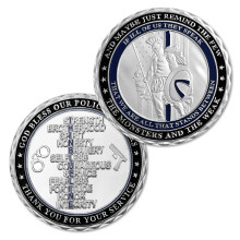 Police Challenge Coin Thin Blue Line Design Honor Recognition Token Law Enforcement Gift